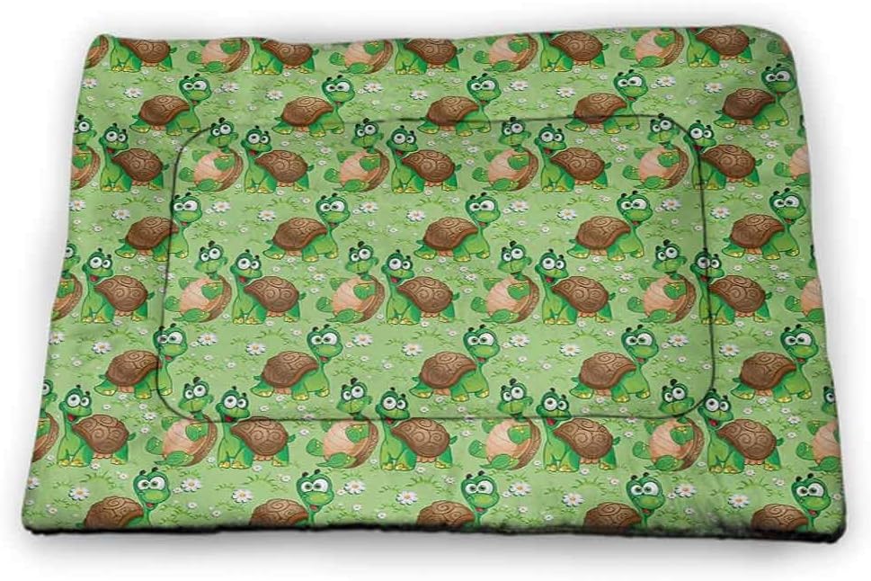 DayDayFun Nursery Pet Mats for Dogs Funny Playful Jungle Animals Wildlife Mammals Trees Flowers Colorful Cute Nature Pet Mats for Food and Water Multicolor