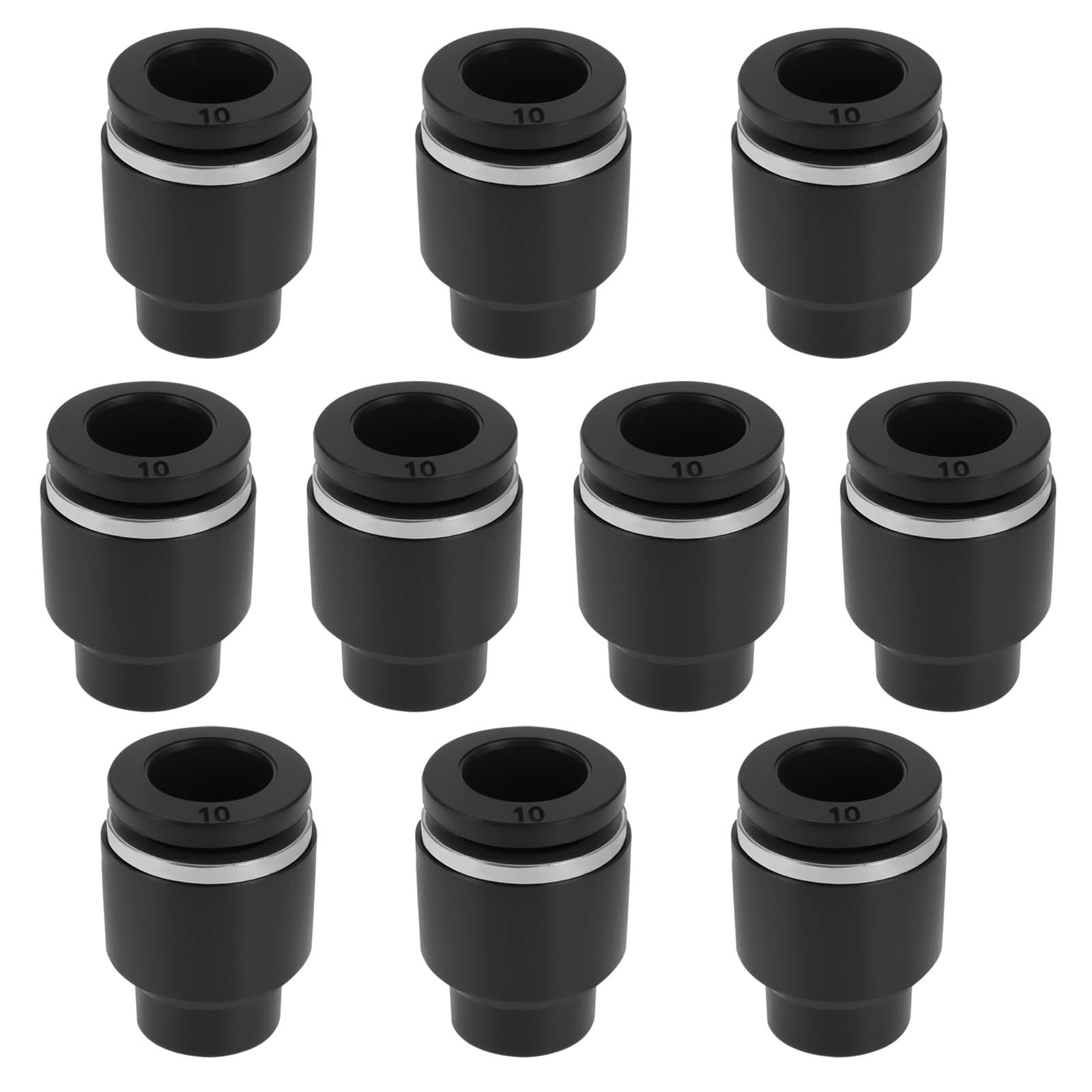 OTOTEC 10PCS 10mm OD Push to Connect Fitting Pneumatic Cap Tubing Quick Cap Plug Fitting Air Tool Accessories for Pipe Tube(Black)