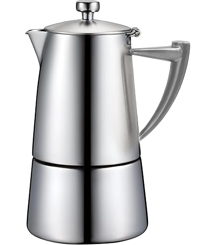 Amazon.com: CUISINOX Roma Satin Stainless Steel Moka Pot Stovetop