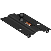CURT 16055 5th Wheel Rail Gooseneck Hitch, 25,000 lb, 3" Offset | Mounts to Industry-Standard Rails, Welded 2-5/16" Ball, 6,250 lb Vertical Load, 4-Pin Removal, Safety Chain Slots
