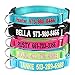 Moonsea Personalized Dog Collar,Custom Embroidered pet ID Collars with Hook Fastener Name Patch Tapes for XSmall, Small, Medium, Large Dogs (Collar with ID Patch)