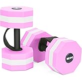 1 Pair EVA Foam Water Dumbbells for Pool Exercise, Water Weights Aquatic Exercise Dumbbells, Aquatic Fitness Weights, Enhance Your Fitness Journey with Water Aerobics Equipment and Pool Weights