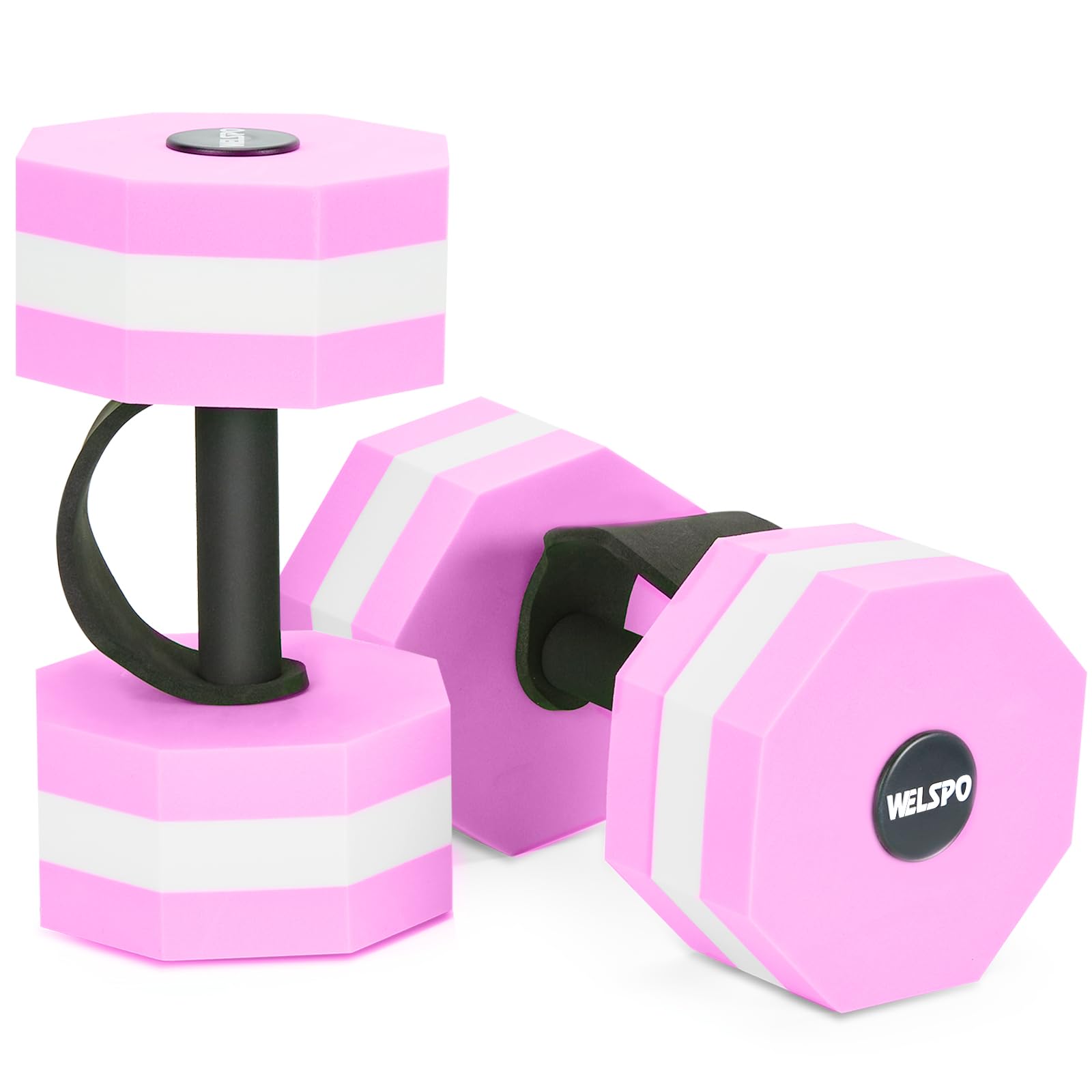 Photo 1 of 1 Pair EVA Foam Water Dumbbells for Pool Exercise, Water Weights Aquatic Exercise Dumbbells, Aquatic Fitness Weights, Enhance Your Fitness Journey with Water Aerobics Equipment and Pool Weights(Pink)