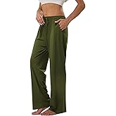 Women's Cotton Pajamas Pants Wide Leg Casual Modal Loose Fit Sleep Soft Comfort Flowy Lounge Pj Bottom with Pockets