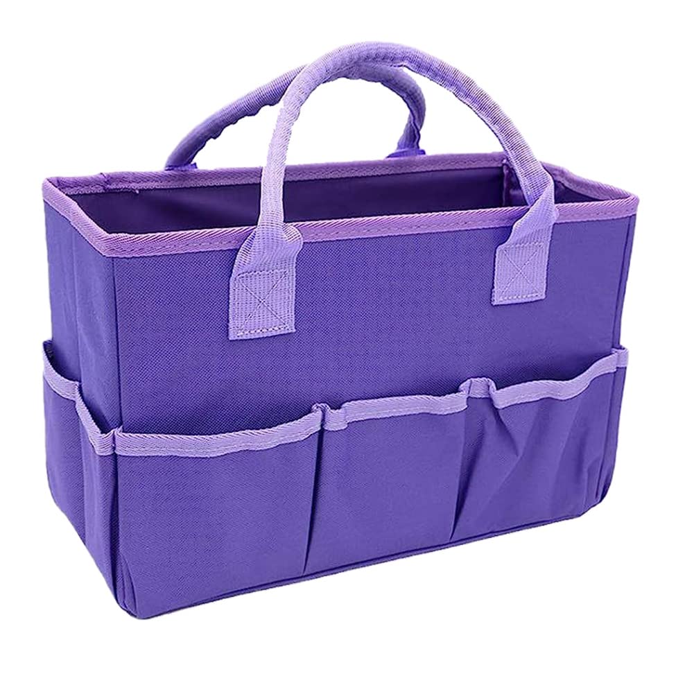 Srrrwunti Craft and Art Bag for Supplies with Pockets, Oxford Tote Bag for Artist, Kid, Teacher Organizer Storage,A