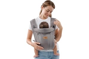 vrbabies New Upgrade Ergonomic Baby Carrier Newborn Toddler Wrap Carrier,Hands Free Baby Sitting Support Sling,Breathable,Perfect for Infants/Chest Sling for Babies Shower Gift (Dark Grey)