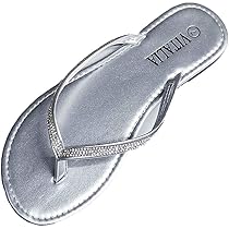 PAES☆FLIPFLOP SILVER Amazon.com | 7 Color Women's Flip-Flop Sandals with