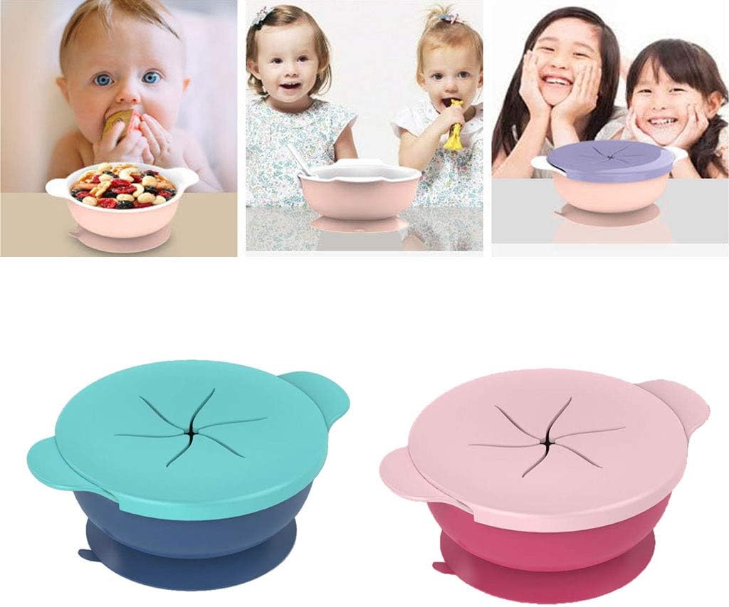 Unfair Bol Anti Chute Pour Bebe Collation Vaisselle Pour Enfants Plats Dapprentissage Dalimentation Anti Deversement Avec Ventouse Assiettes Et Bols Le Repas De Bebe