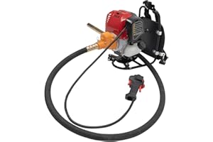 awolsrgiop Concrete Vibrating Tool, 31CC 4-Stroke 750W Gasoline Concrete Vibrator Tool Concrete Screed Backpack Design 10000rpm High Speed for Highways, Harbours, Fences, Hydroelectric Power Stations