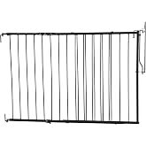 Cardinal Gates MG25 Duragate Baby and Pet Gate, 26.5-41.5 in, Black | Steel hardware-mounted gate for children and pets. One-hand latch, two-way swing, and angle-capable installation.