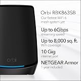 NETGEAR Orbi WiFi 6 Mesh System RBK863SB AX6000 Tri-Band Router 2 Satellites view 2