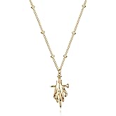 Fettero 14K Gold Plated Dainty Necklaces for Women | Bird, Wing, Cross, Anchor, Love Heart, Moon Pendant Charm Necklace Jewelry for Dainty Everyday Wear