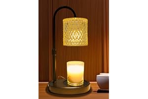 Candle Warmer Lamp with Timer & Dimmable Control, Height Adjustable Wax Melt Warmer for Jar Candles, Perfect Birthday & House