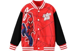 Disney Minnie Mickey Stitch Princess Frozen Elsa Marvel Jacket Lightweight Coat Button up Color Block Sweatshirt 2-14 Years