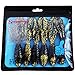 Sougayilang Fishing Lure with Jig Hooks - 6Pcs Soft Bait Plastic Worm Shrimp Fishing Lures for Trout Bass Salmon Freshwater Saltwater Fishing