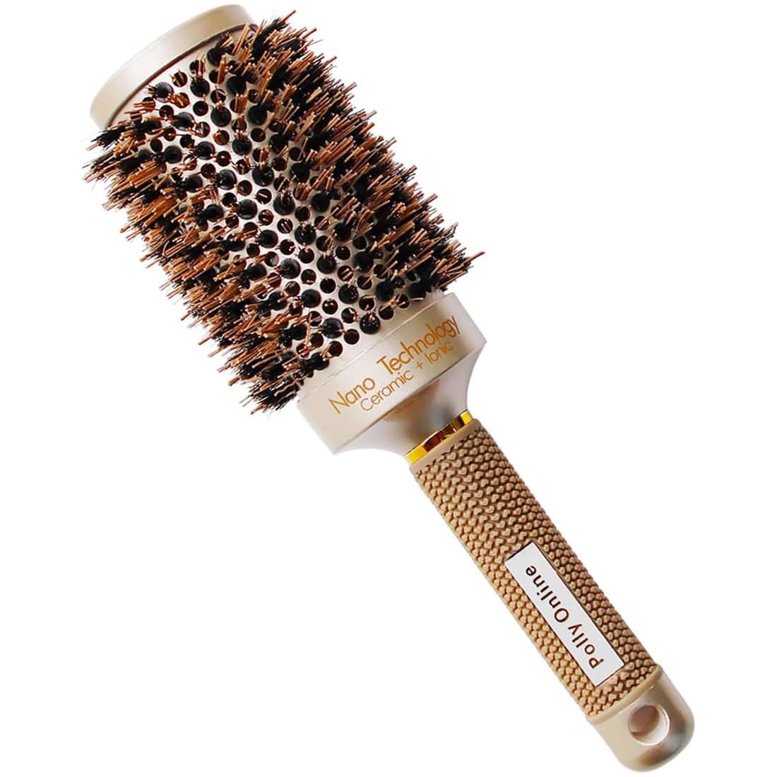 Round Hair Brush Blow Drying Brush Ionic Boar Bristles Anti-Static Round Brush for Hair Drying,Curling & Straightening (45mm)