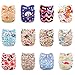 Babygoal Baby Cloth Diapers,One Size Adjustable Reusable Pocket Cloth Diaper 12pcs Diapers+12pcs Charcoal Bamboo Inserts+One Wet Bag+4pcs Baby Wipes 12FG52-3