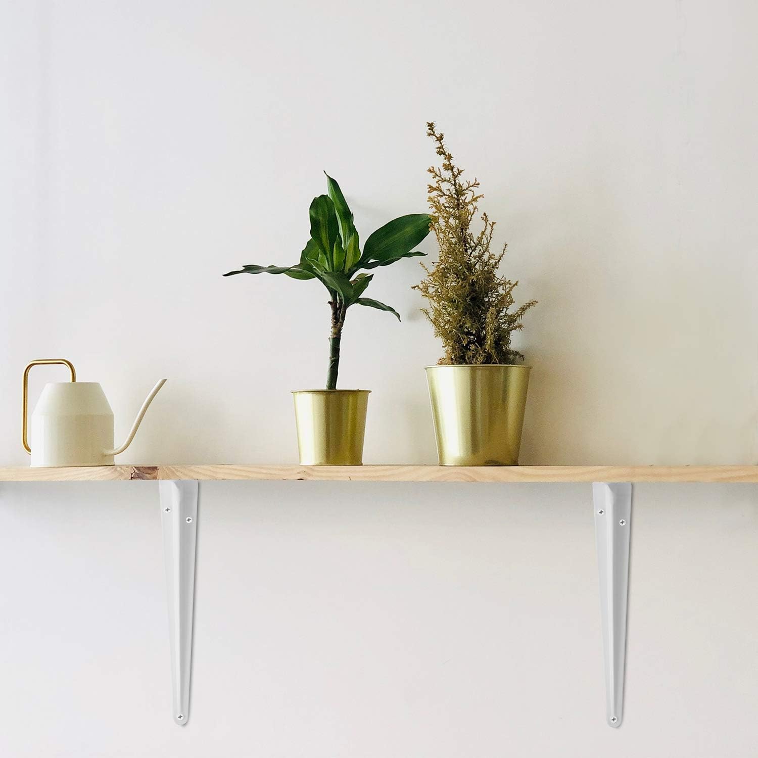 KINJOEK 24 Packs 6 x 8 Inch Shelf Brackets, Heavy Duty Metal Wall Corner Angle Shelving Shelf Brackets with Screws for Wall Hanging Shelves Decorative Corner Brackets: Home Improvement