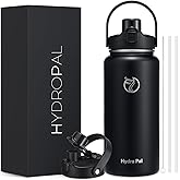 64oz Half Gallon Insulated Water Bottle with 2-in-1 Lid (Chug & Straw), Double Walled Vacuum Stainless Steel Water Bottles, Wide Mouth Leakproof Insulated Jug with Straw