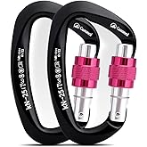 CAMNAL Heavy Duty Carabiner UIAA Certified Locking Carabiner 25KN (About 5620 lbs) Screw Lock Carabiner D Shape Carabiner Clip for Rock Climbing, Mountaineer, Aerial Work