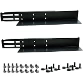 1U Server Rack Rails, Universal Rack Mount Rails Fit for Dell Compaq Hp IBM APC, 4-Post Server Rack Shelf Rail, 17"-27.9" Adjustable Depth,110 Lbs Capacity
