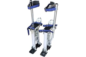 TINVHY 18-30In Adjustable Drywall Stilts for Sheetrock Painting or Cleaning Silver