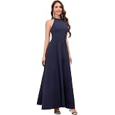 Women's Halter Neck Sexy Split Cocktail Party Maxi Long Formal Dress