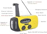 NNOOAADIO Wind Up Emergency Radio Solar Hand Crank AM FM Weather view 4