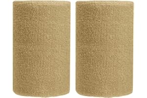 BBOLIVE 4' Inch Wrist Sweatband in 32 Different Neon Colors - Athletic Cotton Terry Cloth - Great for All Outdoor Activity(1 Pair)