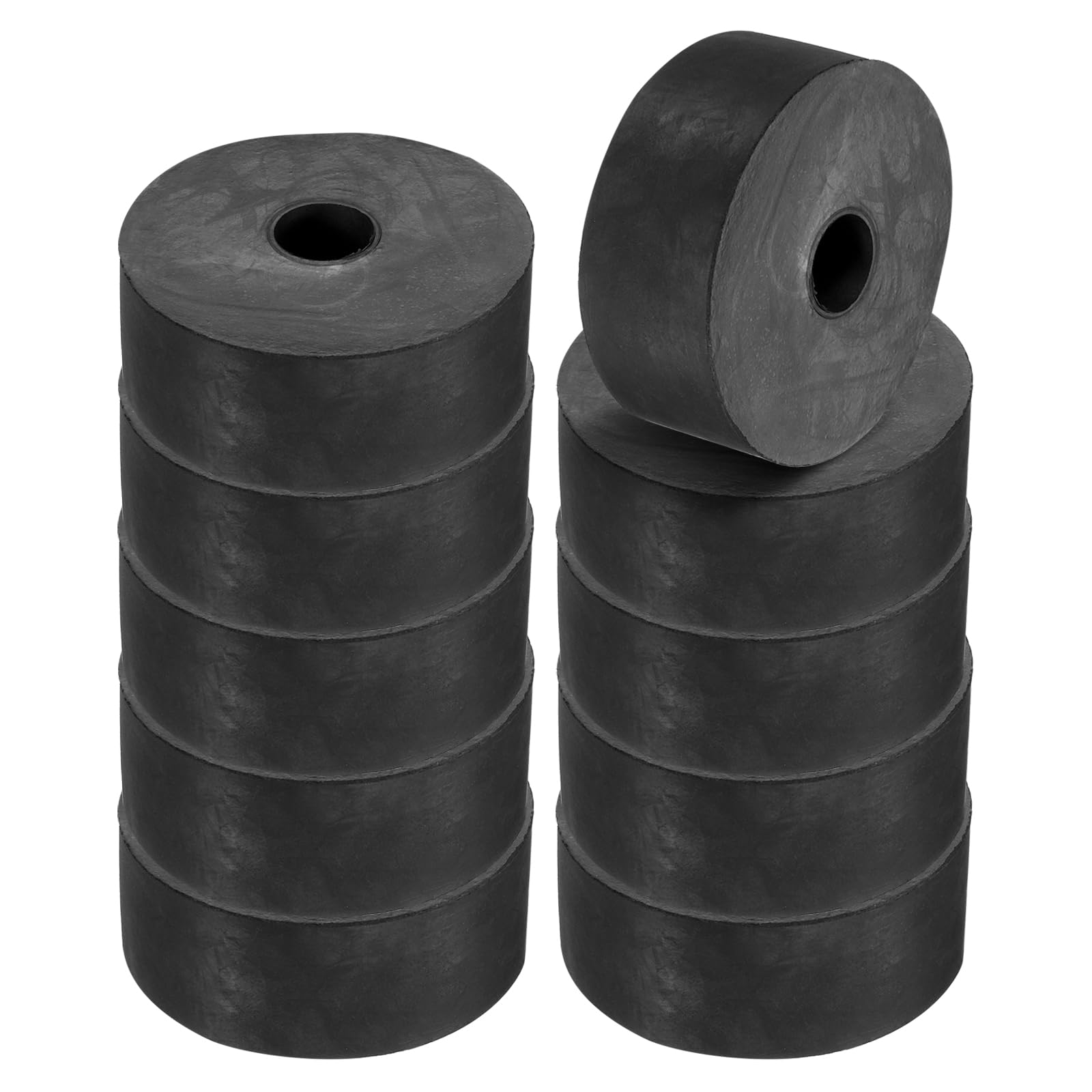 PATIKIL Multi Purpose Rubber Spacer, 10 Pcs 2"OD 0.47"ID 0.8"Thickness Neoprene Round Anti-Vibration Isolation Pads Isolator Rubber Bushings Spacer Washer for HVAC Bolts Car Accessories