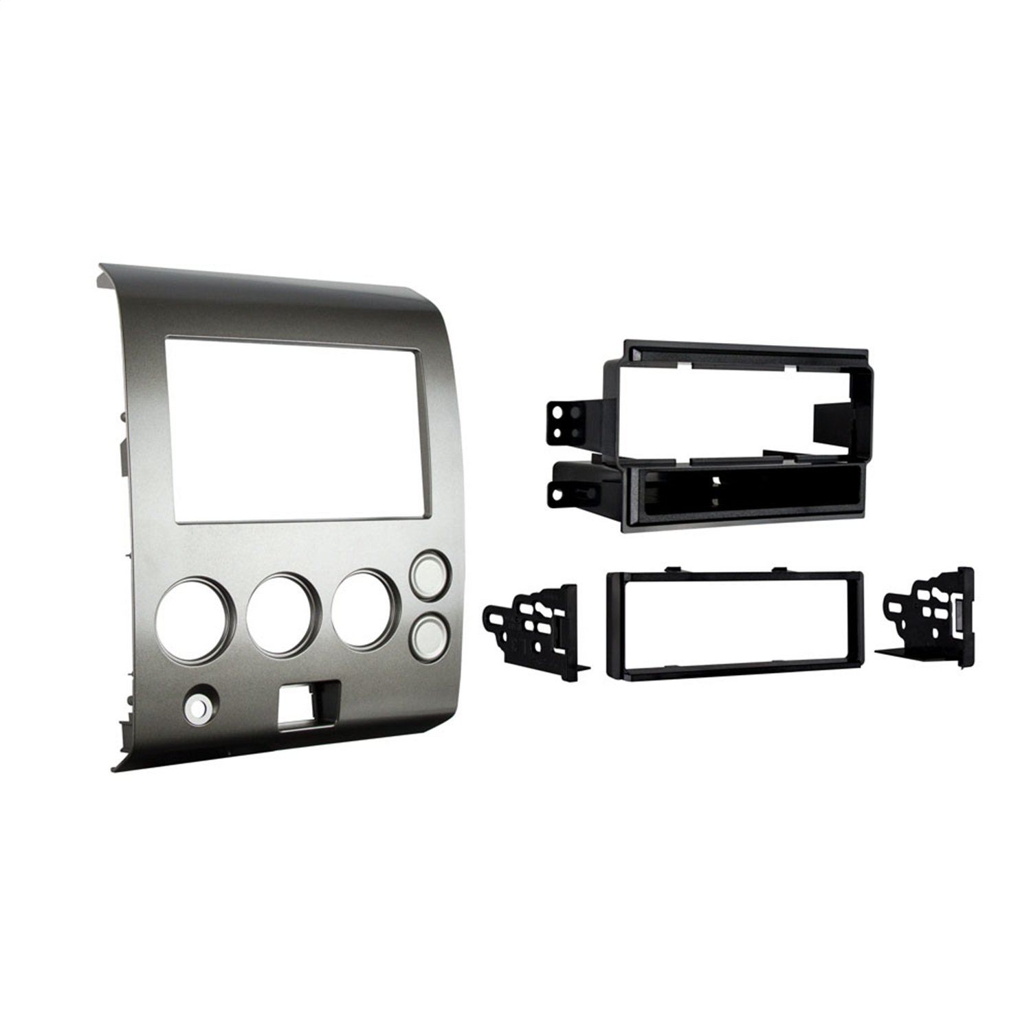 Metra 99-7406 Single DIN/Double DIN Installation Kit for 2004-2006 Nissan Titan and Armada Vehicles without Climate Controls (Gray)