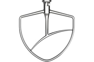 HOZODO Stainless Steel Flat Beater for KitchenAid 5Plus/6 Qt. Bowl-Lift Stand Mixers, Paddle Attachment for Kitchenaid Mixer, Dishwasher Safe