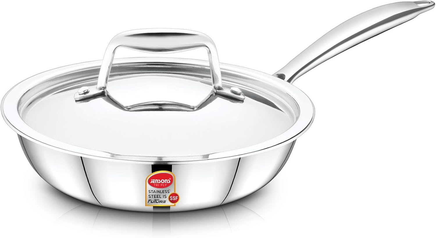 Buy JENSONS Smilla Triply 18/10 Food Grade Stainless Steel Fry PAN with