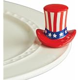 Nora Fleming Hand-Painted Mini: Home of the Free (Uncle Sam Hat) A53