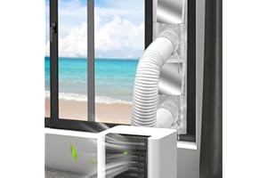 KIFIRAY Portable Air Conditioner Window Vent Kit, Universal Sliding Window Seal Kit for Mobile Air Conditioning & Dryer, 28x102~162cm Length Adjustable Full Sealing Waterproof A/C Window Vent Sealing Cloth