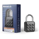 NexusLab Digital Padlock for Gym Locker &amp; Outdoor Gate - IP67 Waterproof Electronic Combination Lock, Push Button Keypad, No App Needed. 6-Digit Smart Keyless Entry for School, Shed, Fence