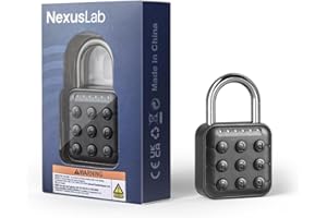 NexusLab High-Security 6 Digit Combination Padlock: IP67 Rated, Corrosion-Resistant Zinc Alloy, Anti-Corrosion, for Gym/School/Travel, Privacy Safe, Supports (Manual)
