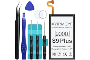 XYIRMCYF Galaxy S9 Plus Battery (2024 New Upgrade), 9000mAh High Capacity Battery for Galaxy S9+ Plus SM-G965U EB-BG965ABE, EB-BG965ABA with Repair Kits