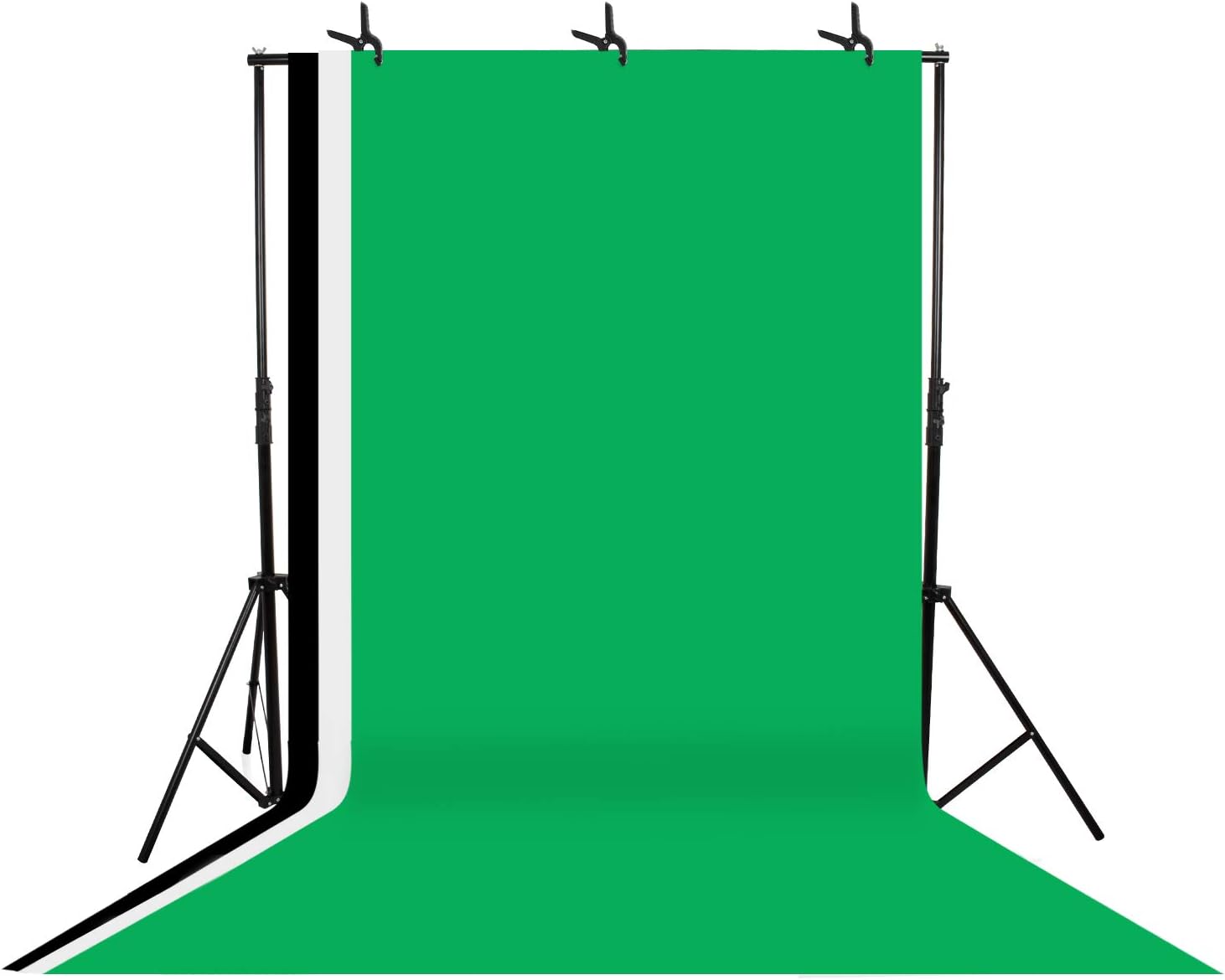 Photography Lighting Kit Background 8.5 X 10 FT/2.6 X 3 M Background Stand Photo Studio Support System with Three 6 X 9 FT/1.8 X 2.8 M Backdrops and Carrying Case for Clamps and Canvas