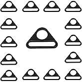 Alamic 15PACK 1 Inch Black Triangular Metal Buckle for Fixed Connection Buckle,Luggage Accessories,Dog Leash,Shoulder Strap Adjustment