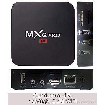 TSV MXQ Pro 4k Android 7.1 TV Box 1GB RAM/8GB ROM 64 Bit Quad Core Wi-Fi UHD Smart TV Set Top Box
