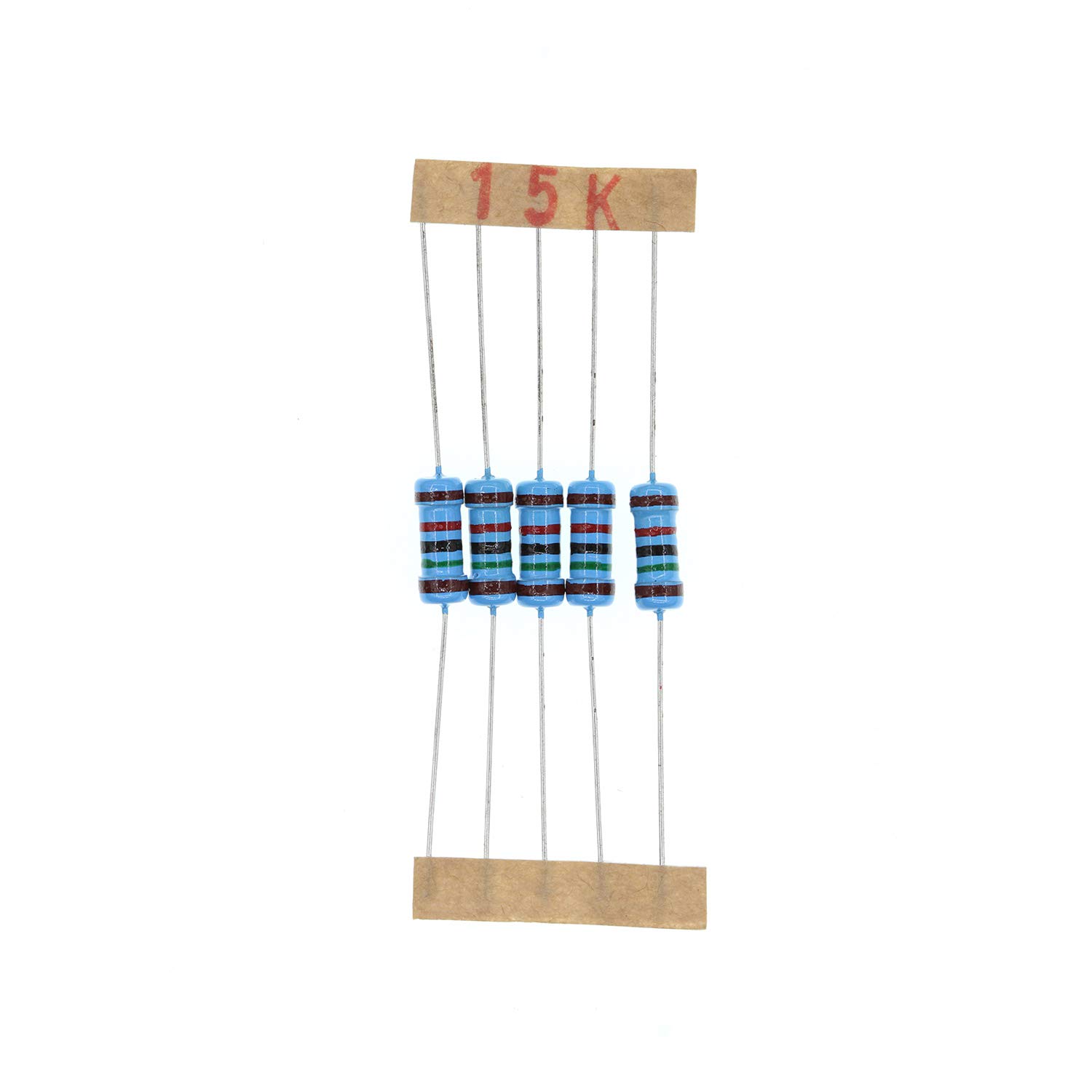 HUABAN 100PCS 1 Watts 1W 15K Ohm 1% Metal Film Resistor