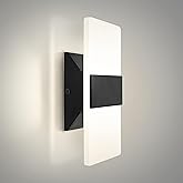 ASD LED Indoor Wall Mount Light Fixture - 8 Inch 10W Modern Interior Matte Black Dimmable Wall Sconce Light - ETL 2700K-5000K