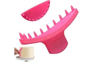 Amaezorx 2 Pcs Cake Leveler and Adjustable Fondant Tool Set with Swag Templates, Plastic Arc Ruler for Cake Decorating, Pastr