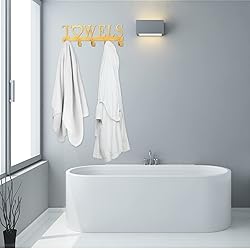WeeksEight Metal Towel Holder Towel Rack, Wall
