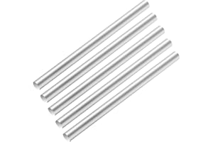YTKavq 6061 T651 Aluminum Round Rod，1/2"(3mm) Diameter 8"(200mm) Length Solid Aluminum Metal Rods for Crafts,DIY, Industry, Decoration(5 pcs)
