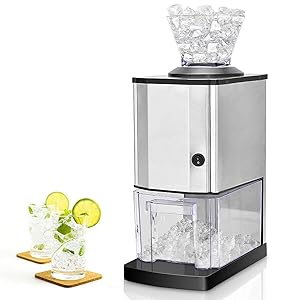 Nightcore Electric Ice Crusher, Ice Shaver Snow Cone Maker Machine with Stainless Steel, Idea For Home, Party and Gathering