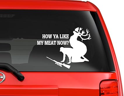 Accident Chasse Cerf Funny Cartoon Silhouette Citation Voiture Camion Pour Ordinateur Portable Macbook Fenetre En Vinyle 15 2 Cm Blanc Amazon Fr Cuisine Maison