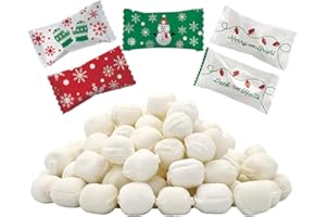 FRUIDLES Merry & Bright Holiday Buttermints, Mint Candies, After Dinner Mints, Butter Mint Candy, Fat-Free, Individually Wrapped (55 Pieces)