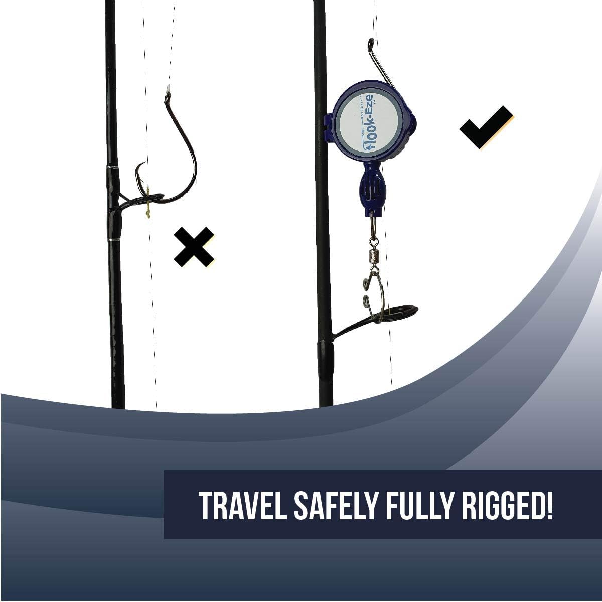 Hook-Eze Quick Fishing Knot Tying Tool Line Cutter Cover Hooks on Fishing Poles and Travel Safe : Sports & Outdoors